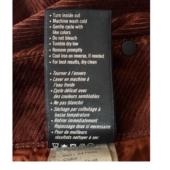 Paige Pants Naomi Seaming Details Double Button bootcut brown size 32 - Picture 6 of 8